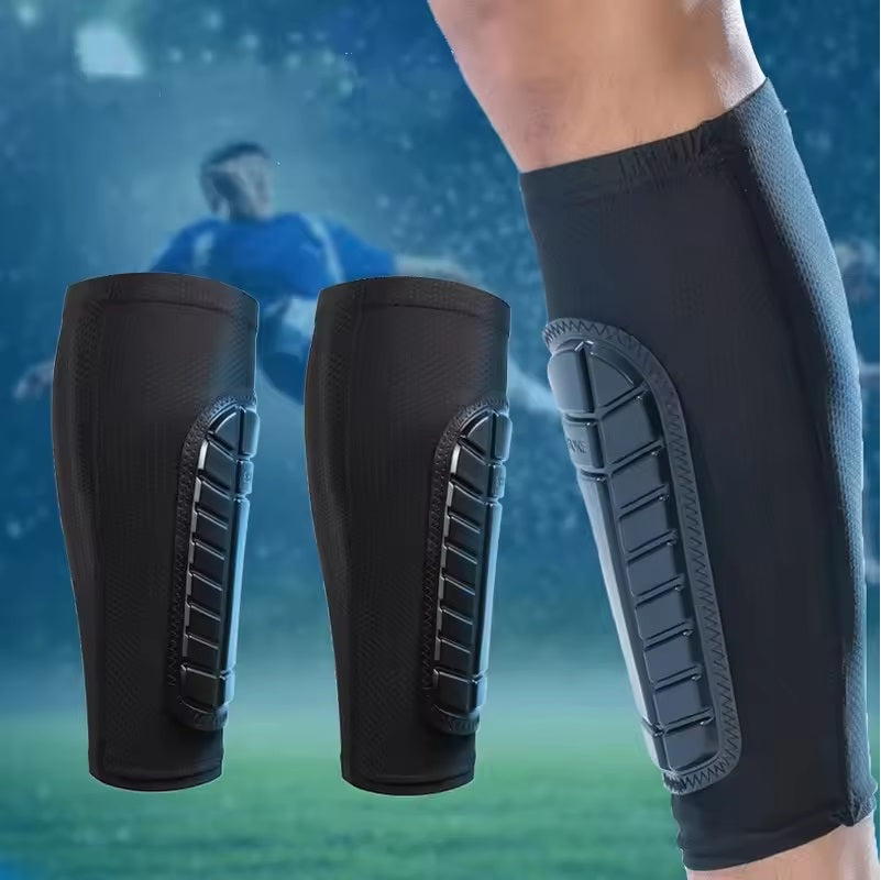 Curvear Soccer Shin Guards with Pocket, Practical Knee Leg Sleeves, Adult Shin Guards, Football Equipment, Support Sock, 1 Pair
