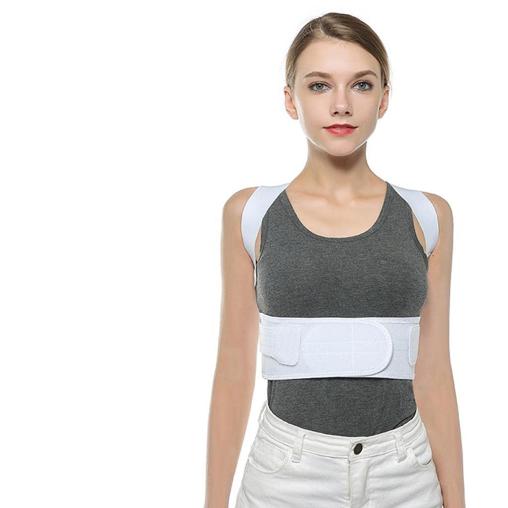 Curvear Fully Adjustable Fixed Strap Posture Corrector Breathable Straightener Upper Spine Support Back Brace for Men and Women
