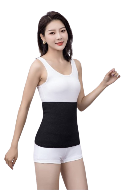 Curvear Thermal Fleece Lining Abdomen Back Warmer Belt Men Women Winter Dance Yoga Waistband Elastic Waist Binder Lumbar Support Belt Rheumatic Back Pain Brace Abdominal Stomach Kidney Warmer Protector Band