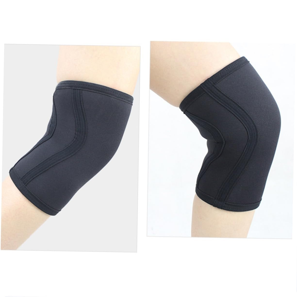 Curvear Thick Neoprene Knee Sleeves for Running, Compression Sleeve, Protective Knee Pads, Meniscus Tear, Lifting Training