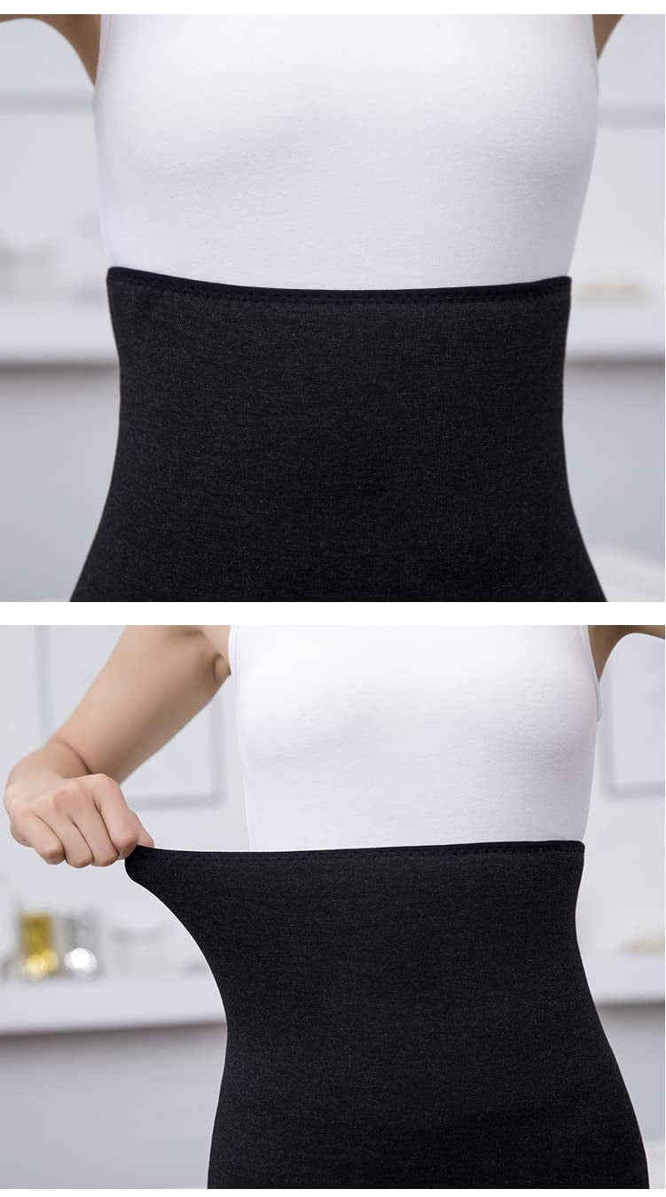 Curvear Thermal Fleece Lining Abdomen Back Warmer Belt Men Women Winter Dance Yoga Waistband Elastic Waist Binder Lumbar Support Belt Rheumatic Back Pain Brace Abdominal Stomach Kidney Warmer Protector Band