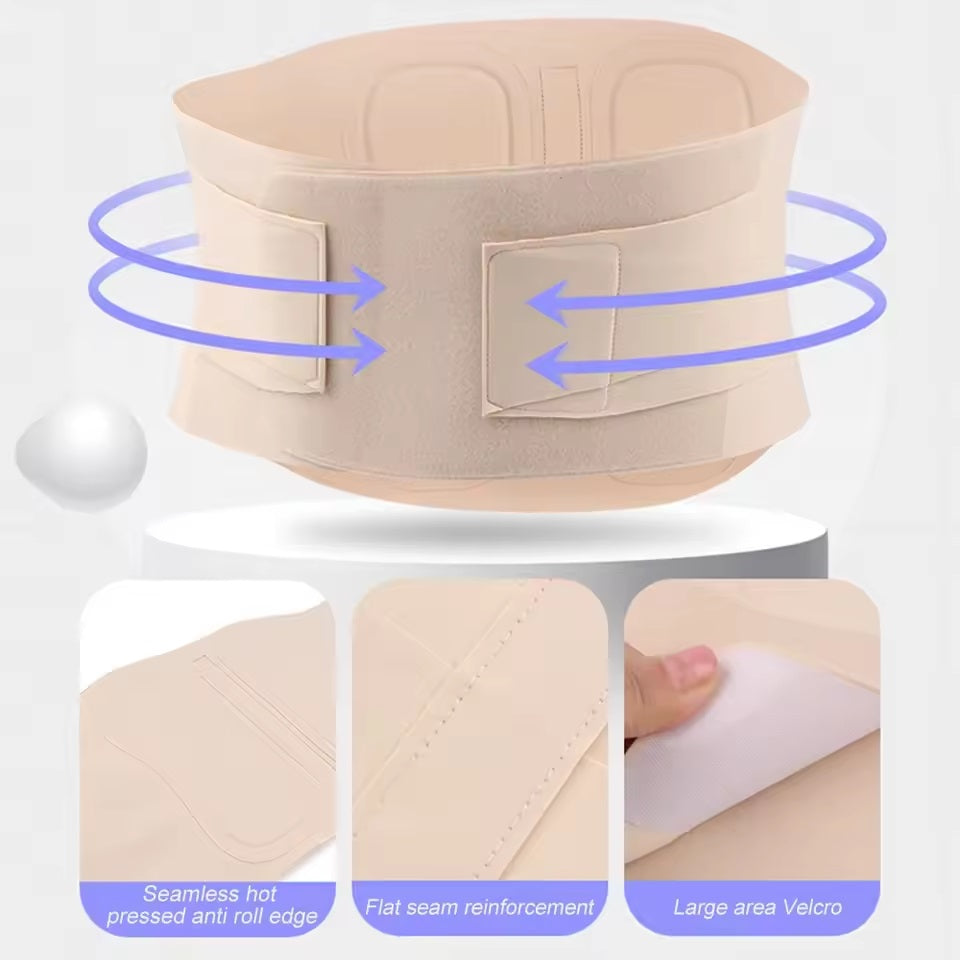 Curvear Ultra Thin Adjustable Back Brace with Lumbar Cushion, Flexible Supports, Lower Back Brace, Contrast, Athletic and Scoliosis, 1 PC