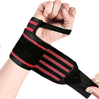 Curvear Wrist Support Band for Gym Wrist Wrap/Straps Gym Accessories for Hand Grip & Wrist Support Crepe Bandage While Workout