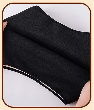 Curvear Thermal Fleece Lining Abdomen Back Warmer Belt Men Women Winter Dance Yoga Waistband Elastic Waist Binder Lumbar Support Belt Rheumatic Back Pain Brace Abdominal Stomach Kidney Warmer Protector Band