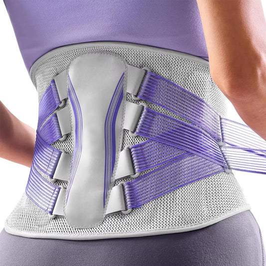 Curvear Back Brace for Lower Back Pain Women with Bionic Support System, Adjustable Knitted Lumbar Support Belt, Breathable Mesh Design with Lumbar Pad for Herniated Disc, Sciatica, Scoliosis