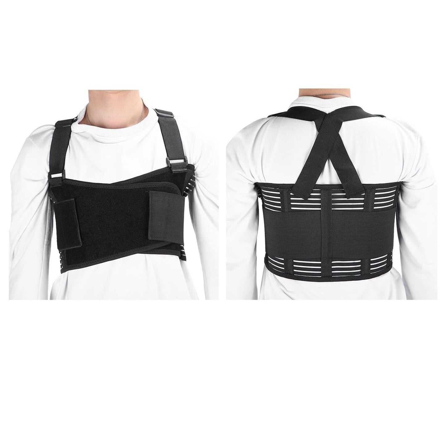 Curvear Breathable Adjustable Chest Support, Ribbed Fracture Support Brace, Chest Lumbar Protector, Strap Belt, Lumbar Protector