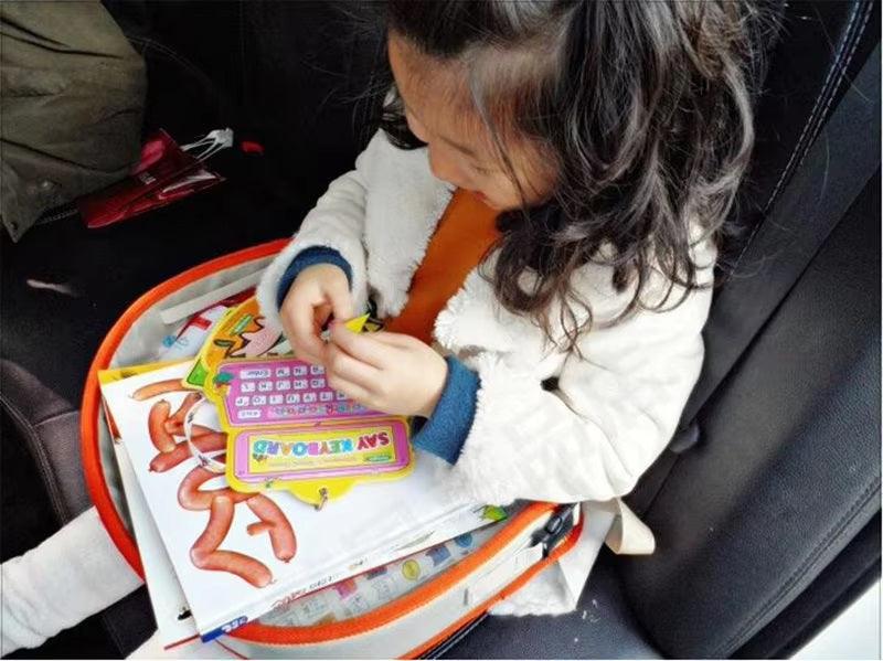 CURVEAR ®️Multifunctional Cartoon Car Safety Seat Tray Waterproof Stroller Holder Kids Toys Food Drink Table Portable Car Baby Seat Table