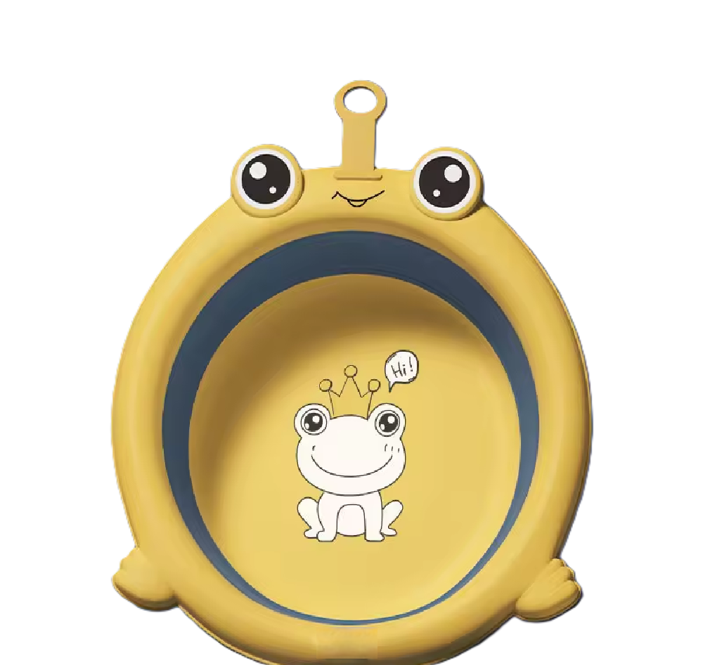 CURVEAR®️Children's Cartoon Folding Washbasin, Portable Baby Small Basin, Travel Laundry Basin, Hangable Design