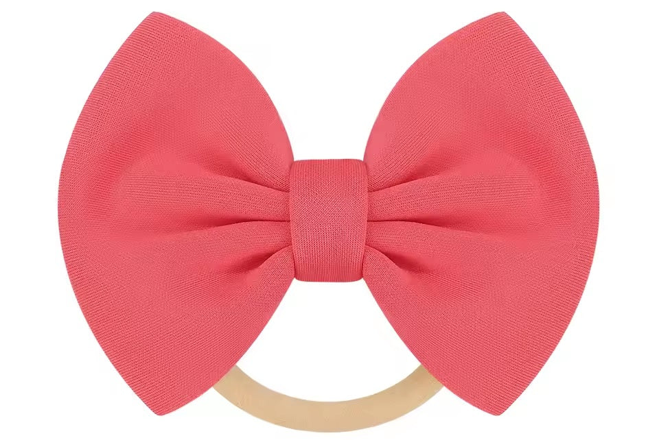 CURVEAR ®️Newborn Baby 4 piece Headband with Bow - Cute & Comfortable.