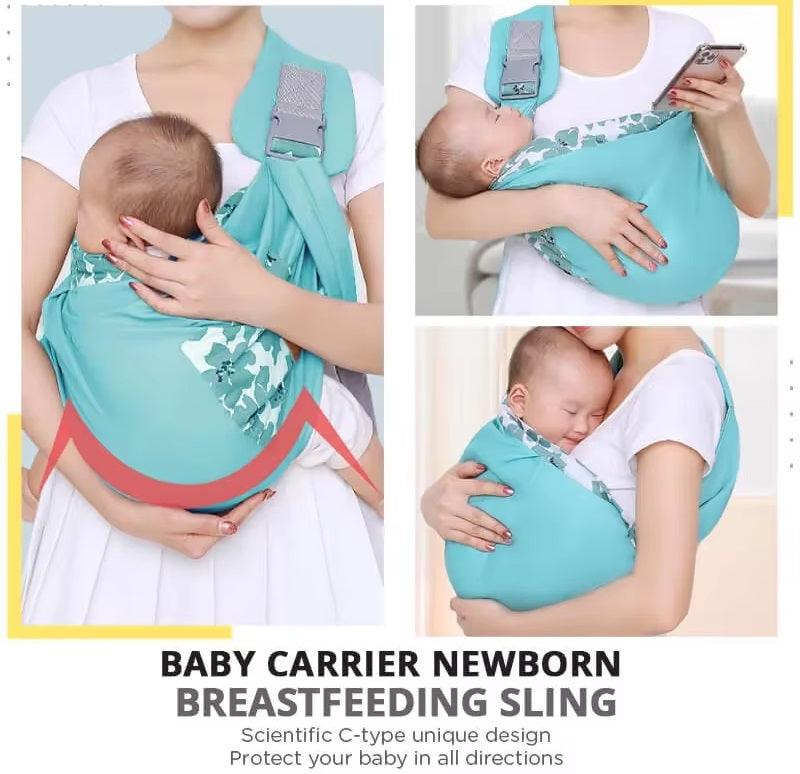 CURVEAR®️Baby Wrap Newborn Sling Carrier – Dual Use Nursing Cover, Mesh Fabric for Breastfeeding and Comfortable Infant Carrying
