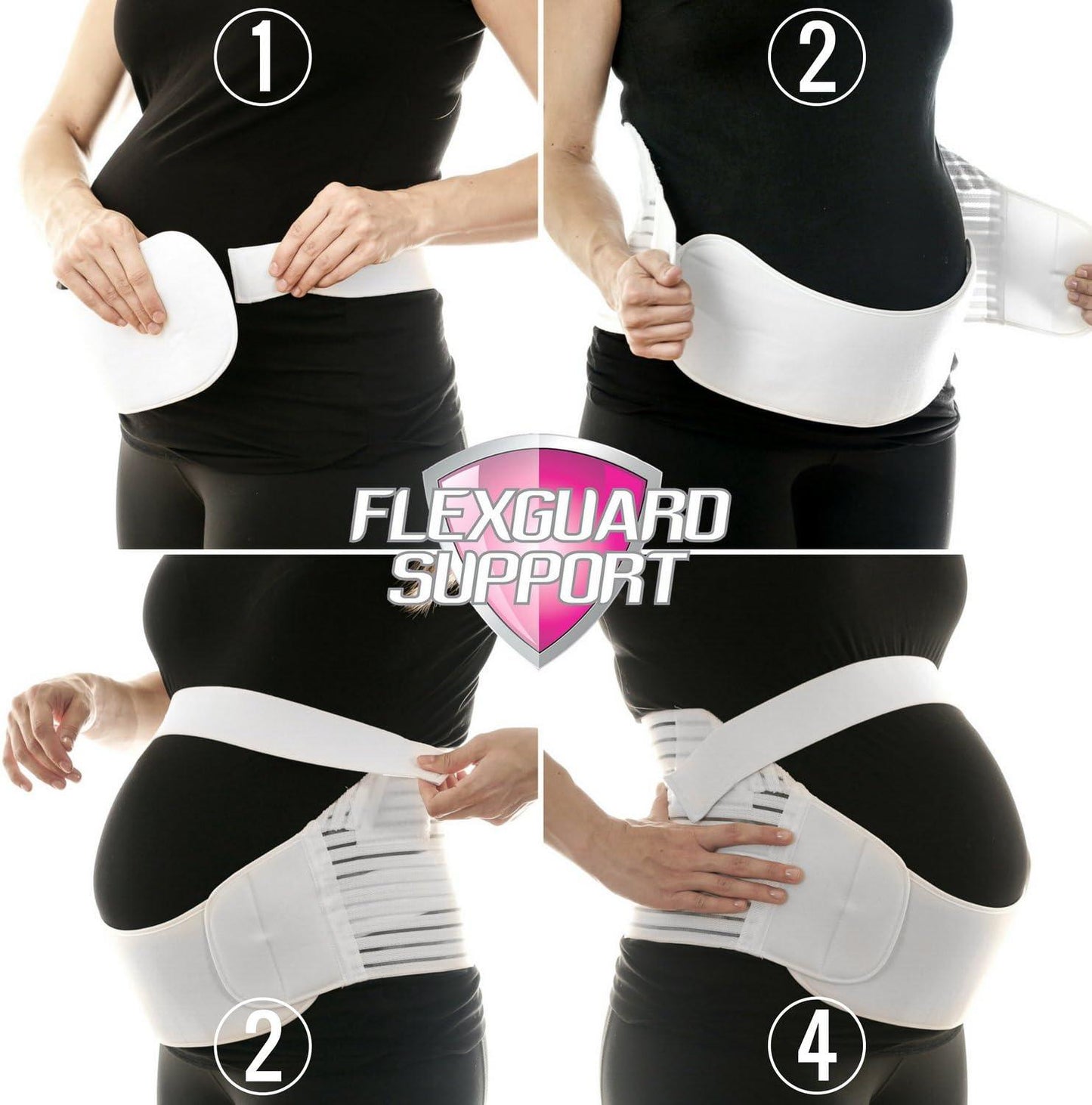 Curvear®️White Pregnant Abdominal Belt, High Elasticity Adjustable Pregnancy Woman Belly Binder Waist Support Comfortable Prenatal Baby Belly Band