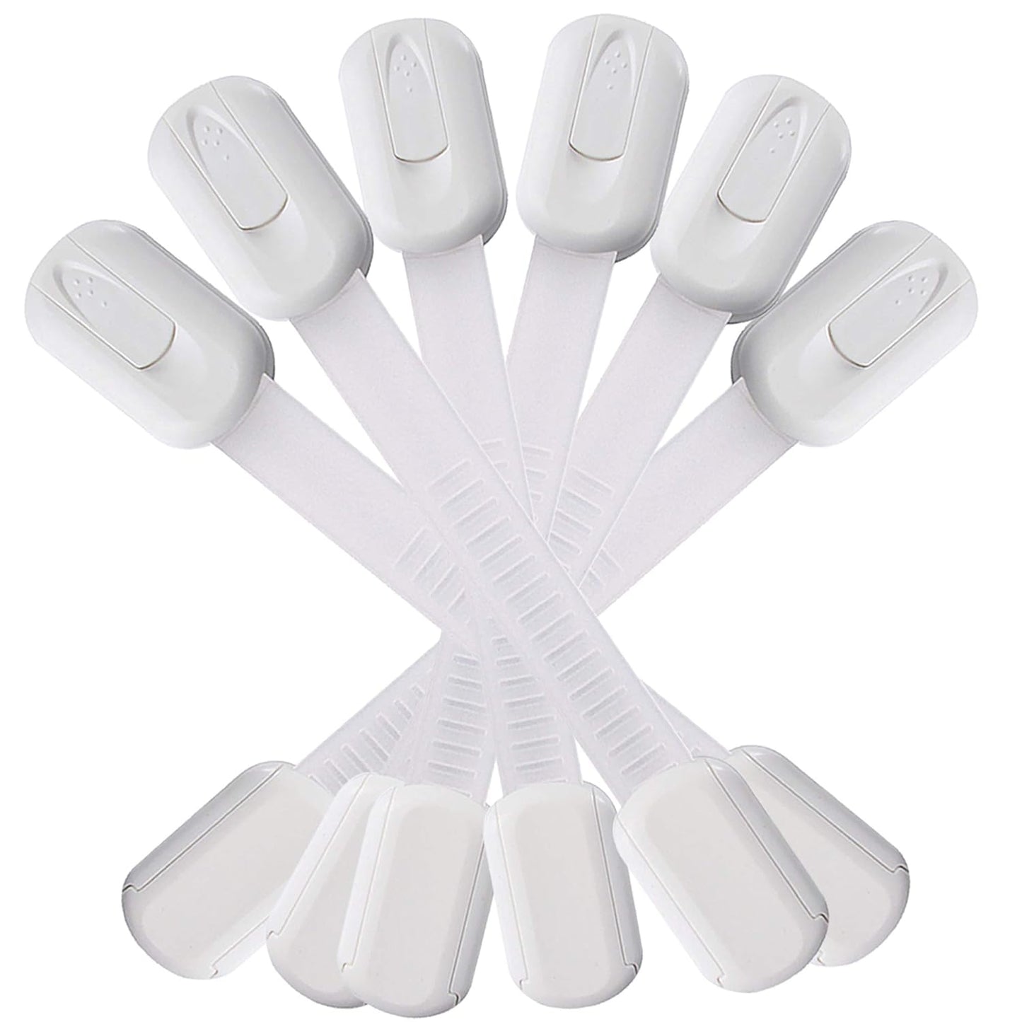 Curvear®️White Baby Cabinet Lock for Safety, Prevents Accidents, Childproof Cabinets and Drawers for Toddlers. 12 pieces