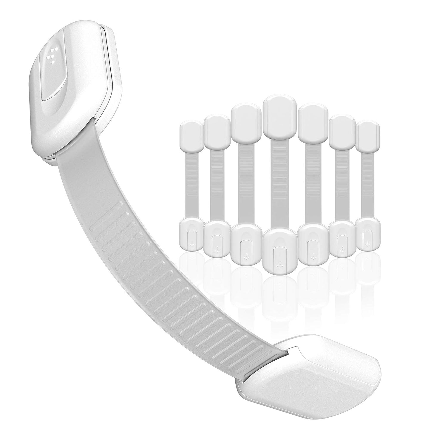 Curvear®️White Baby Cabinet Lock for Safety, Prevents Accidents, Childproof Cabinets and Drawers for Toddlers. 12 pieces