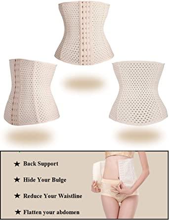 Curvear®️ women waist trainer corset cincher for everyday wear ,tummy control body shaper with adjustable hooks