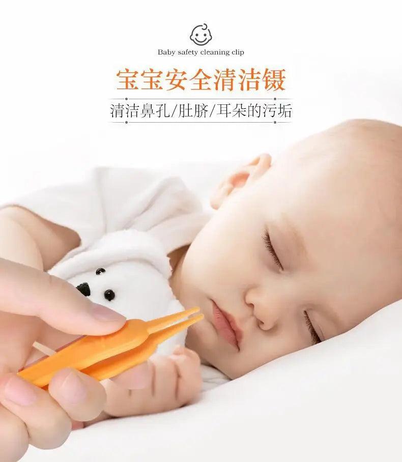 CURVEAR®️Baby Daily nursing care of infants with direct marketing of baby nasal shit clip safety round head clamp for cleaning tweezers