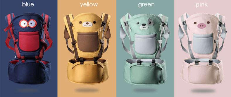 CURVEAR®️ 10-In-1 Baby Carrier With Hip Seat-Ergonomic,Carrier Chest Breathable 360 Breastfeed Forward And Back Carry For Newborns And Older Babies For 3 To 36 Months Baby,Max Weight Up To 15 Kgs,Brown
