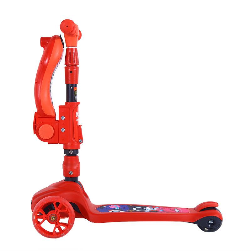 CURVEAR®️3 In 1 Kid Adjustable Kick Scooter Foldable Seat Flashing 3 wheels Step Scooters Children City Roller Skateboard Gifts For Kids