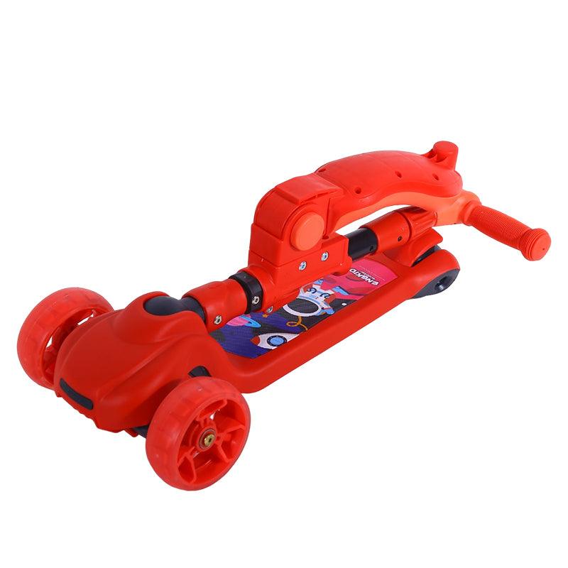 CURVEAR®️3 In 1 Kid Adjustable Kick Scooter Foldable Seat Flashing 3 wheels Step Scooters Children City Roller Skateboard Gifts For Kids