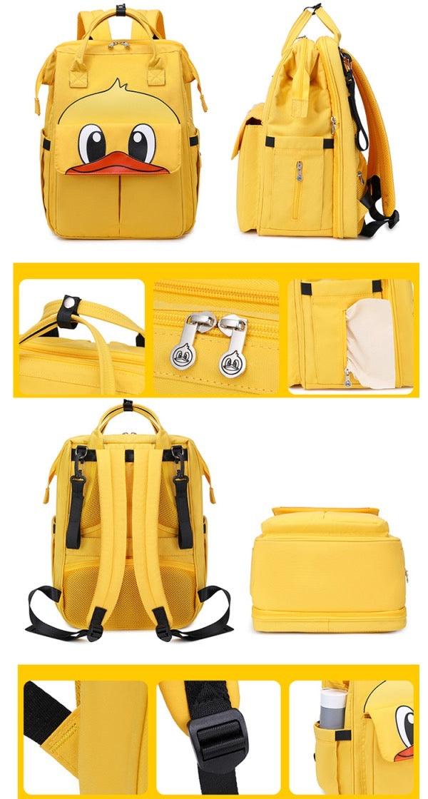 CURVEAR®️5 in 1 Baby Diaper Bag Backpack Organizer with Changing Station, Bassinet, Foldable Diaper Bags for Baby Bags for Boys Girl Large Capacity Waterproof Multi-Functional Travel Bag