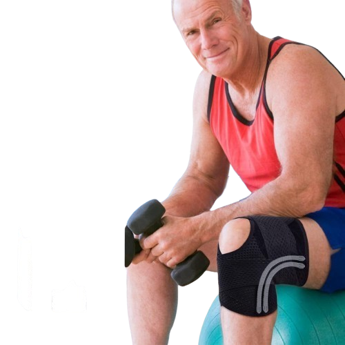 Curvear Knee Brace with Side Stabilizers, Adjustable Knee Brace for Men and Women, Knee Brace for Knee Pain Meniscus Tear ACL MCL Arthritic Injury Recovery