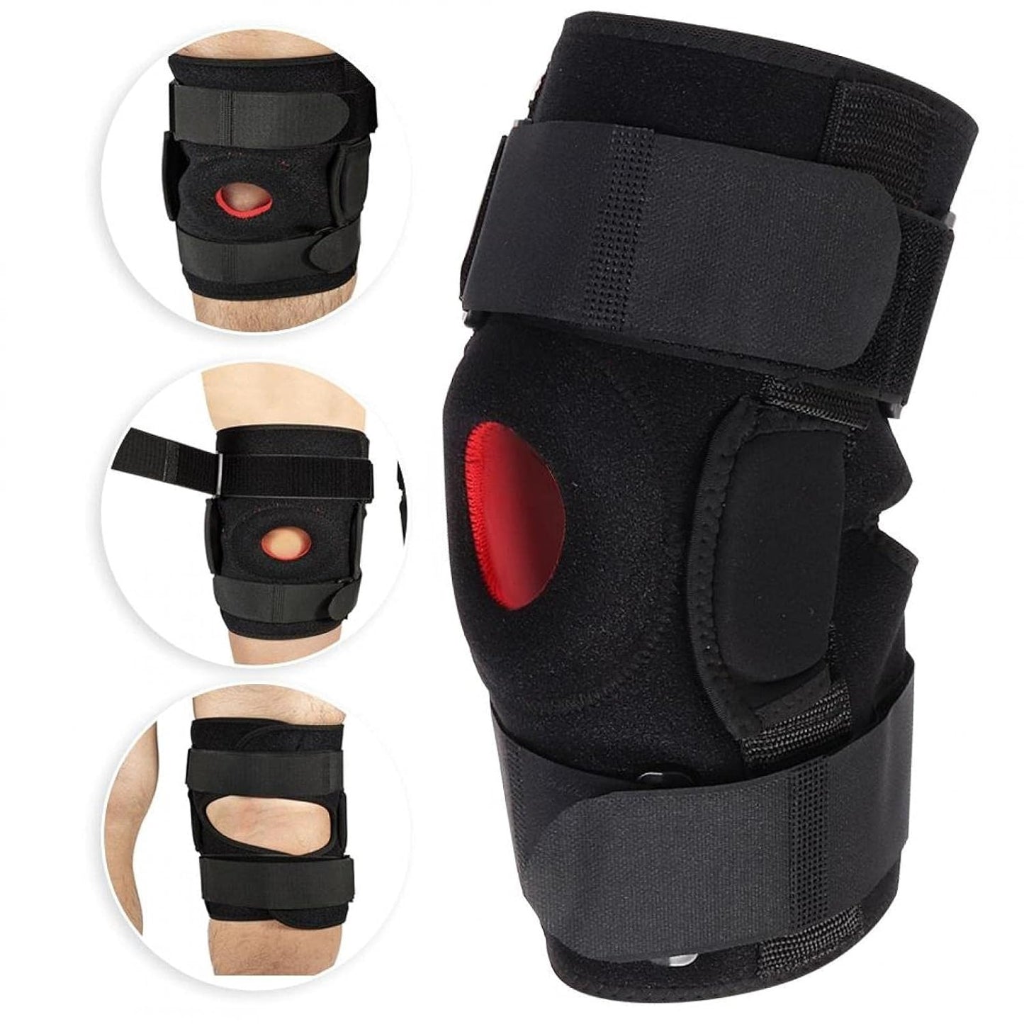 Curvear 1Pcs Adjustable Open Knee Brace Support for Men & Women - Arthritis Relief, Joint Pain & Sports Protection