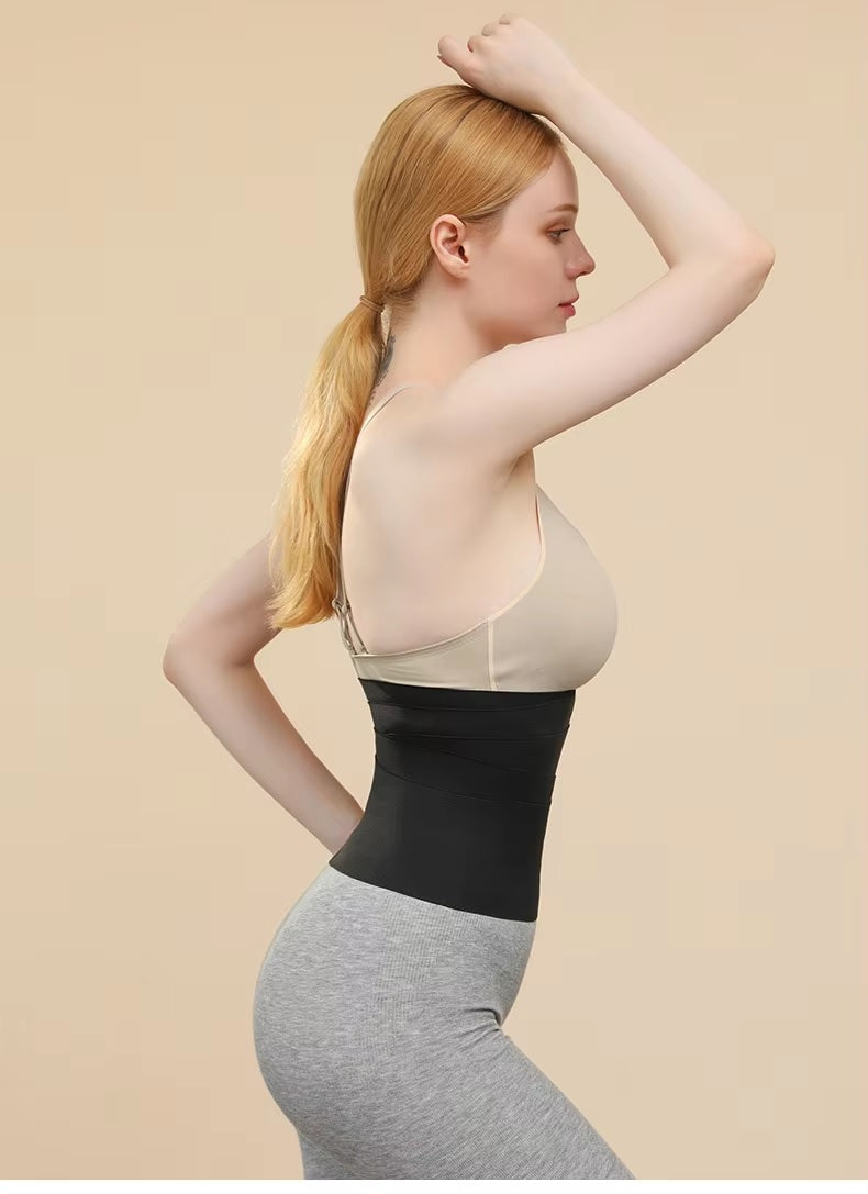 Curvear Abdominal Binder, Support Belt Comfortable Body Shaper Abdominal Belt Lower Back Pain Relief Waist Compression Wrap for Shape