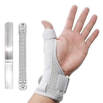 Curvear Thumb Brace, Thumb Spica Splint, Reversible Thumb & Wrist Stabilizer splint, Adjustable Breathable Wrist Splint/Hand Brace for Right and Left Hand, Pain Relief, for Tendonitis Arthritis
