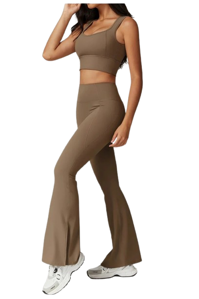 Curvear Women's Fitness Sports Set Tight Gym Bra High Waist Elastic Leggings Sexy Yoga Clothes Female Athletic Clothing 2Pcs