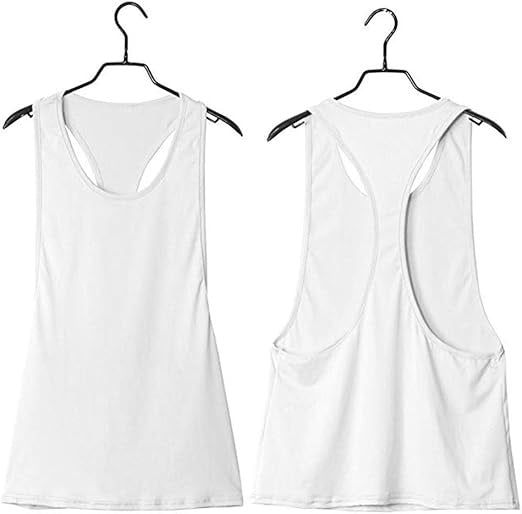 Curvear Women's Racerback Fiber Yoga Shirt Sports Shirt Athletic Fitness Precious Y-Stripe Workout Running Pilates 2 Pack