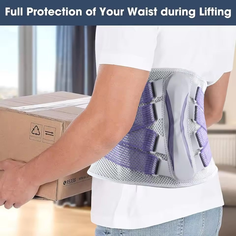 Curvear Back Brace for Lower Back Pain Women with Bionic Support System, Adjustable Knitted Lumbar Support Belt, Breathable Mesh Design with Lumbar Pad for Herniated Disc, Sciatica, Scoliosis