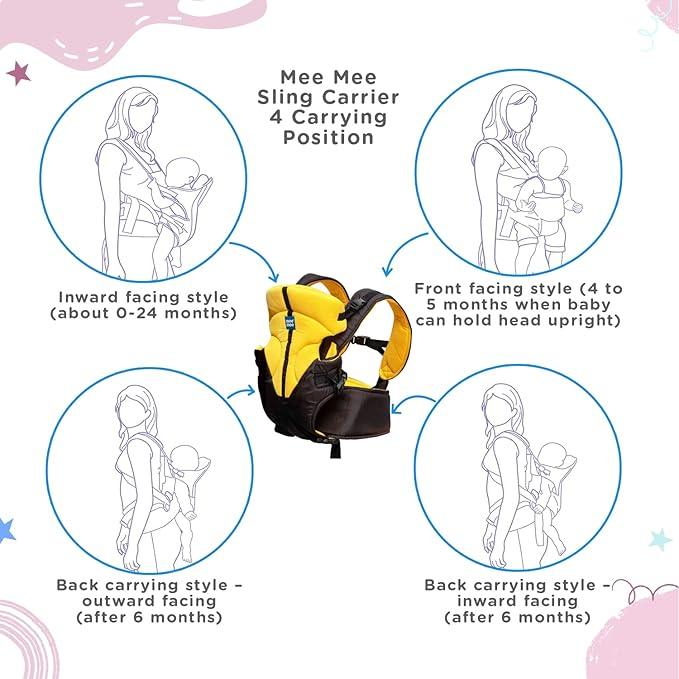 CURVEAR®️ 10-In-1 Baby Carrier With Hip Seat-Ergonomic,Carrier Chest Breathable 360 Breastfeed Forward And Back Carry For Newborns And Older Babies For 3 To 36 Months Baby,Max Weight Up To 15 Kgs,Brown