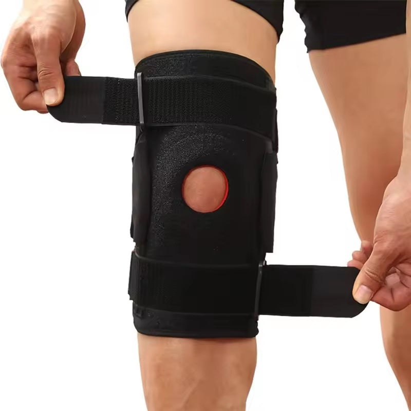 Curvear 1Pcs Adjustable Open Knee Brace Support for Men & Women - Arthritis Relief, Joint Pain & Sports Protection