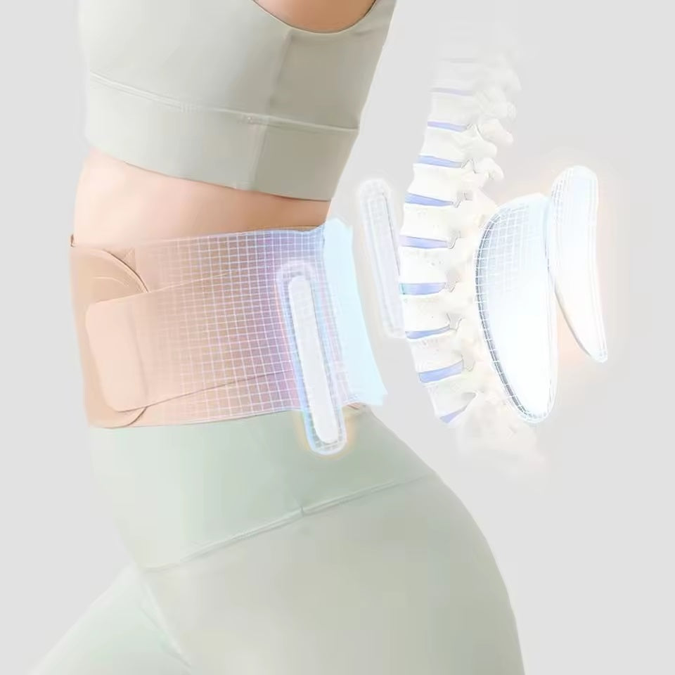 Curvear Unisex Breathable Lumbar Support Belt, Lower Back Support Belt & Otolaryngology Institutes, Support Belt for Contrast Atticus, Scoliosis, Herniated Disc