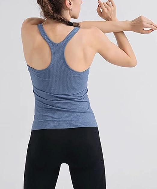 Curvear Sports Tank Tops with Integrated Bra Women's Workout Tank Tops Racerback Yoga Breathable Shirts Bra