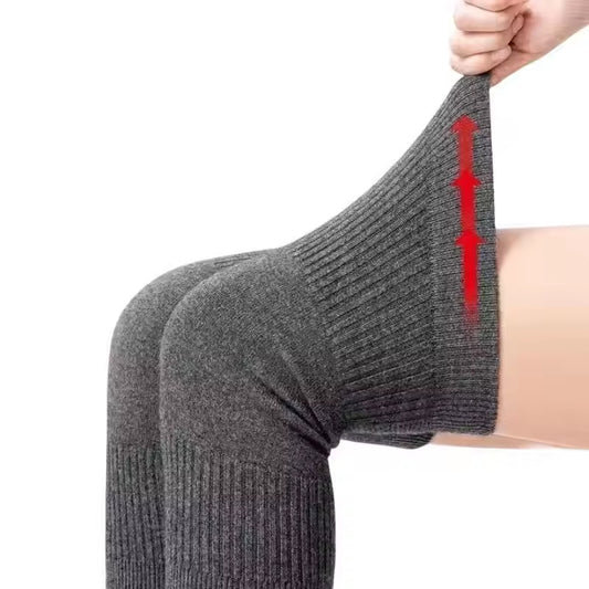 Curvear Thermal Wool Knee Pads Leg Warmers, Wool Cycling Ski Running Knee Brace Pads, Elastic Knee Sleeves Knee Braces Support for Arthritis Knees, 1 Pair