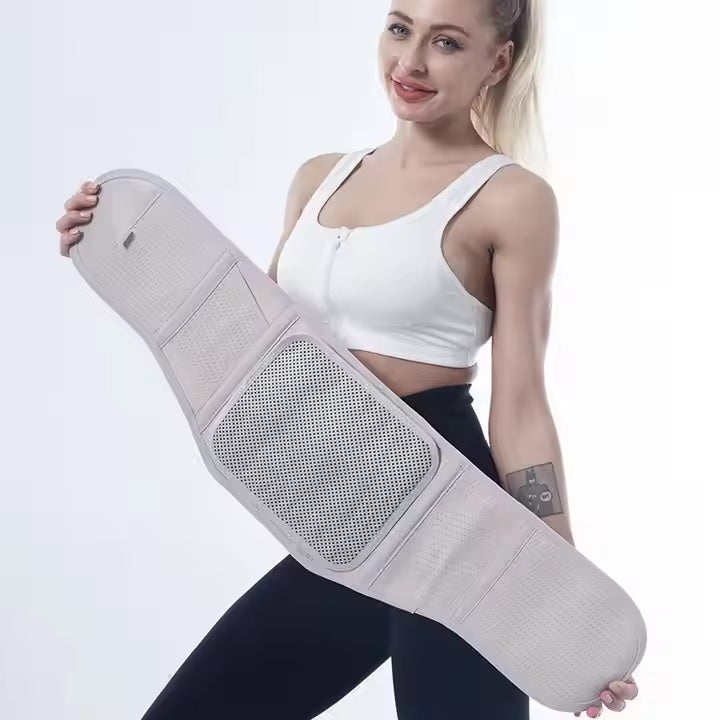 Curvear Breathable lumbar support elastic waist belt back brace protection fitness