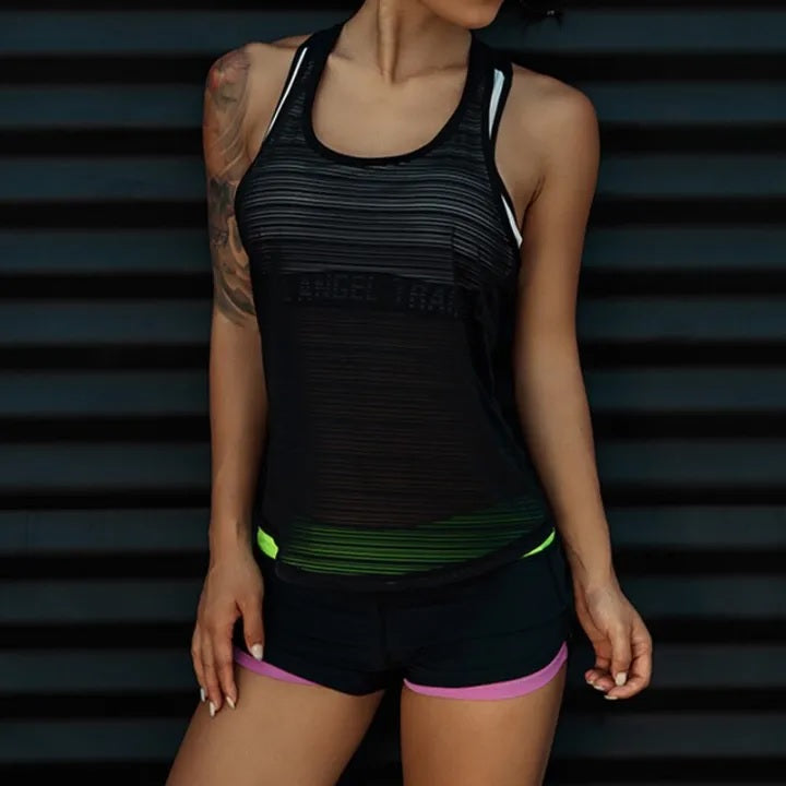 Curvear Women Sport tank Tops For Gym Vest Top Fitness Sleeveless T Shirt Sports Wear Yoga tank top Clothes Gym Vest Running workout