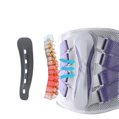 Curvear Back Brace for Lower Back Pain Women with Bionic Support System, Adjustable Knitted Lumbar Support Belt, Breathable Mesh Design with Lumbar Pad for Herniated Disc, Sciatica, Scoliosis