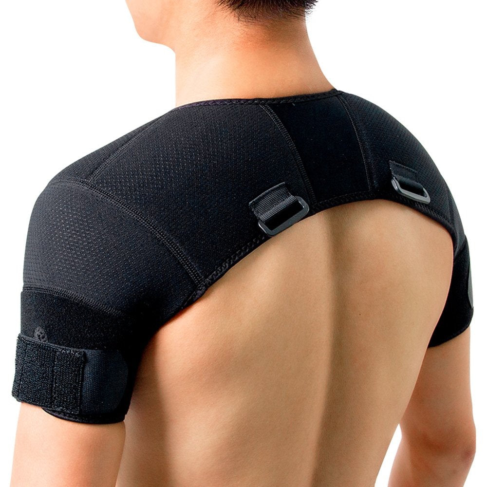 Curvear Double Shoulder Brace Adjustable Sports Shoulder Support Belt Back Pain Relief Double Bandage Cross Compression