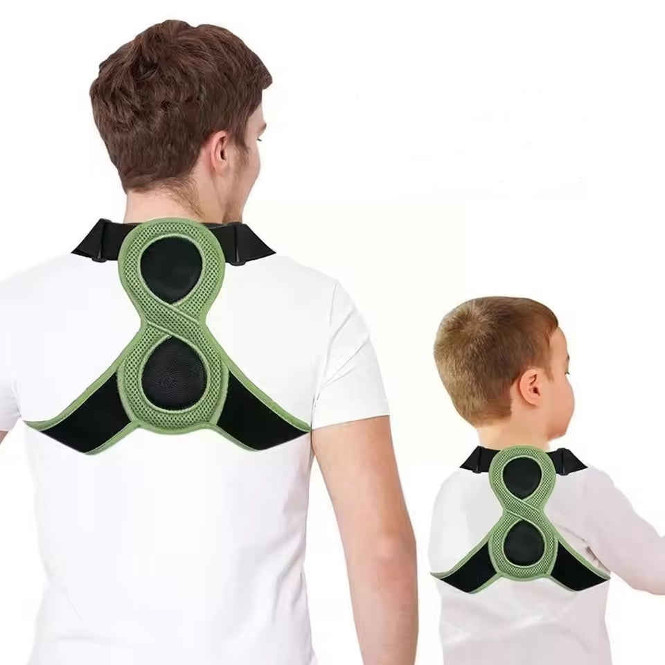 Curvear Adjustable Posture Brace for Kids and Adults, Upper Back Support, Neck, Spine Initiated, 8 Shapes for Correct Alignment and Comfort