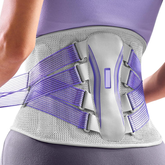 Curvear Back Brace for Lower Back Pain Women with Bionic Support System, Adjustable Knitted Lumbar Support Belt, Breathable Mesh Design with Lumbar Pad for Herniated Disc, Sciatica, Scoliosis