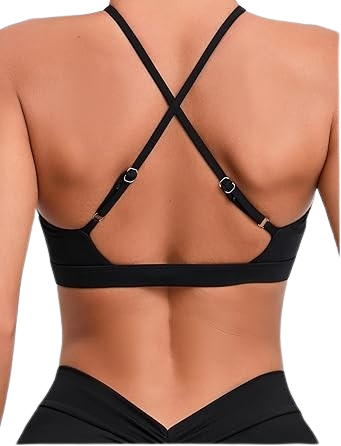 Curvear Women's Padded Cross Back Breathable Sports Bra for Gym, Yoga & Running, Offering Ultimate Comfort and Support