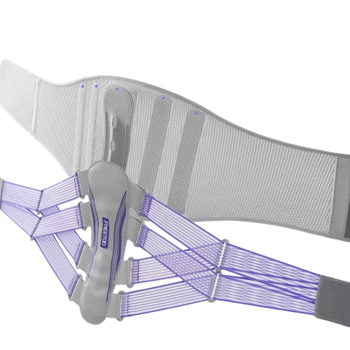 Curvear Back Brace for Lower Back Pain Women with Bionic Support System, Adjustable Knitted Lumbar Support Belt, Breathable Mesh Design with Lumbar Pad for Herniated Disc, Sciatica, Scoliosis