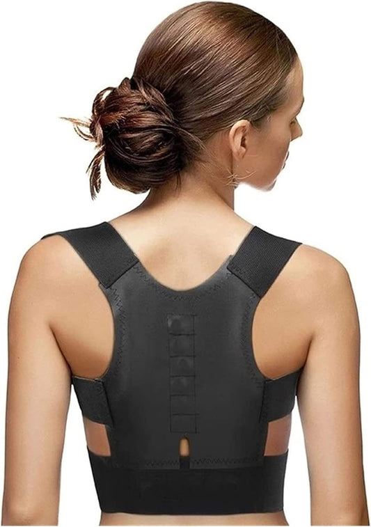 Curvear Unisex Back Posture Corrector, Magnetic Adult Correction Tape, Spine Back Shoulder Lumbar Posture Correction, Corset Body Shaper