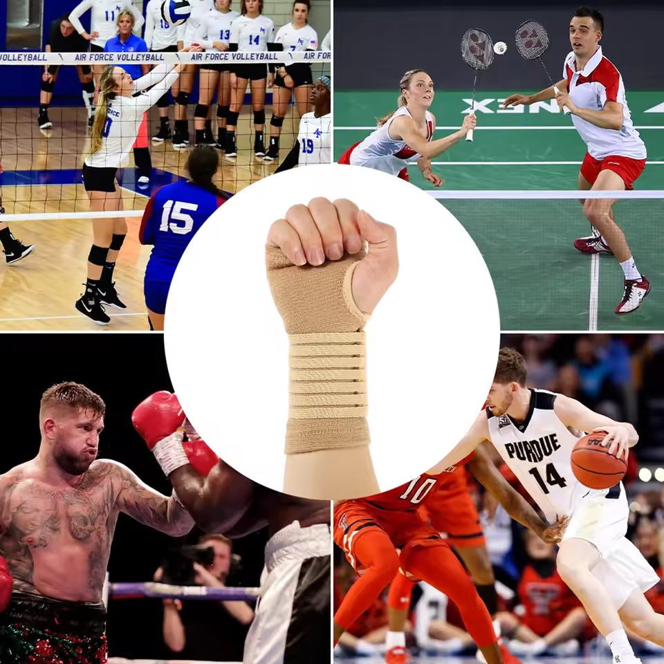 Curvear Carpal Tunnel Wrist Brace Pair with Adjustable Compression Strap Hand Palm Wrist Support for Carpal Tunnel Tendonitis Wrist Pain Hand Pain Sports Injuries Two Pieces
