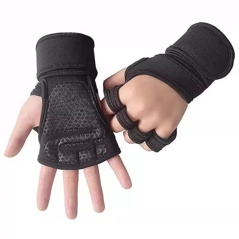 Curvear 1 Pair Wrist Support Workout for Fitness Bodybuilding Weightlifting Hand Gym Sports Gloves Protector Dumbbells