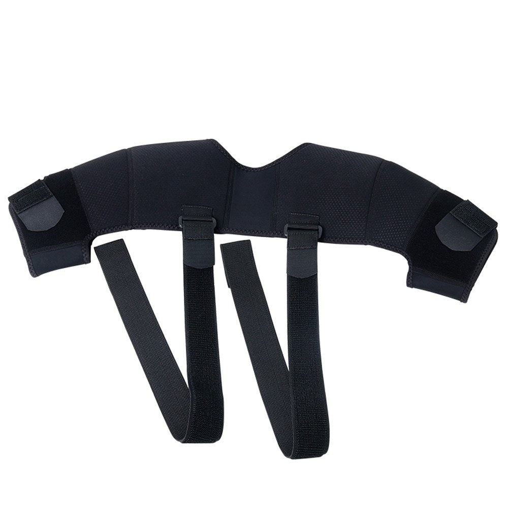 Curvear Double Shoulder Brace Adjustable Sports Shoulder Support Belt Back Pain Relief Double Bandage Cross Compression