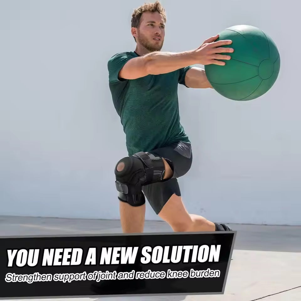 Curvear Professional Hinged Knee Brace, Medical Knee Support with Removable Dual Side Stabilizers for Knee Pain, Arthritis, Meniscus Tear, Swollen, Injury Recovery, Joint Pain Relief, ACL. Men & Women