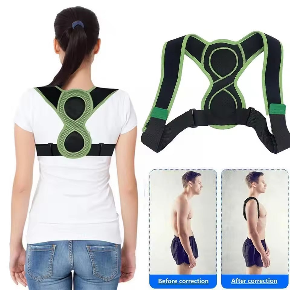 Curvear Adjustable Posture Brace for Kids and Adults, Upper Back Support, Neck, Spine Initiated, 8 Shapes for Correct Alignment and Comfort