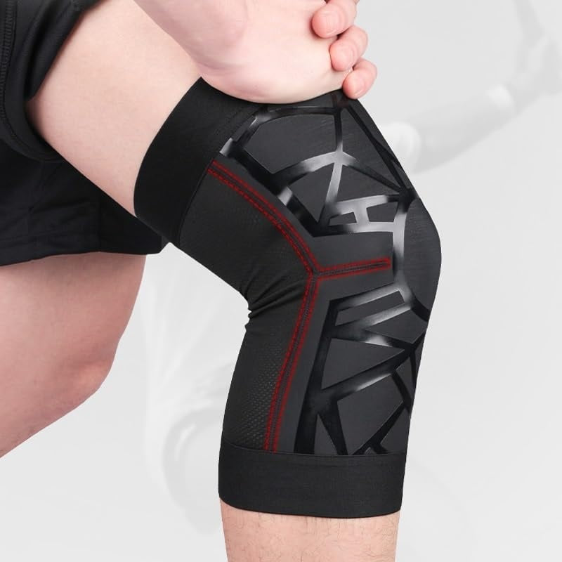 Curvear Knee Compression Sleeve for Men Women, Support Brace for Running, Basketball, Volleyball, Lifting WePackage, Gym, 1PC